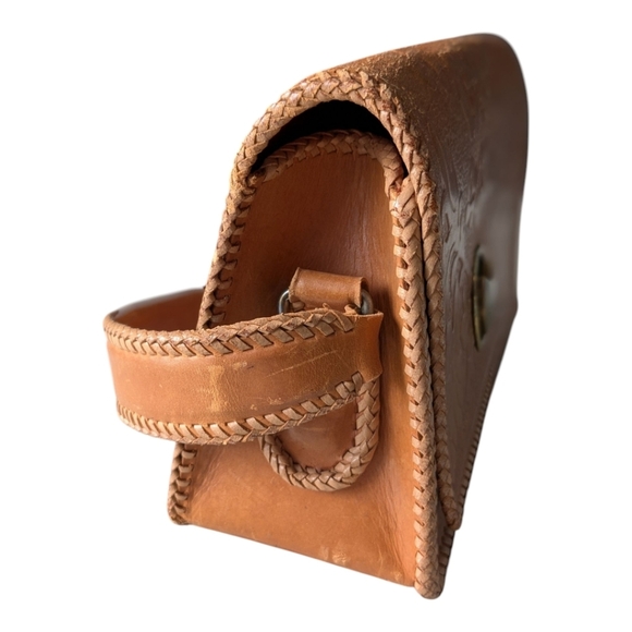 Handmade Brown Leather Hobo Bag Purse - Picture 7 of 11